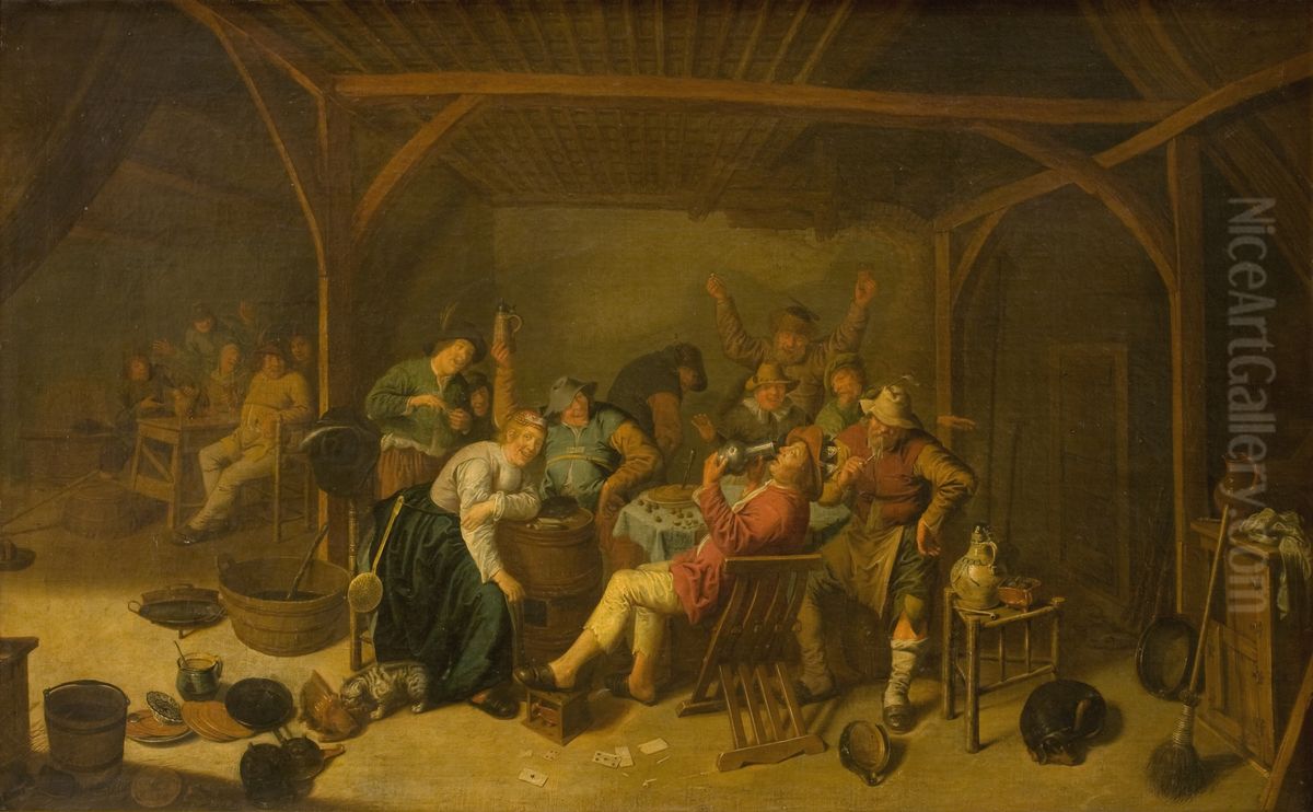 The Bean King is Drinking Oil Painting by Jan Miense Molenaer