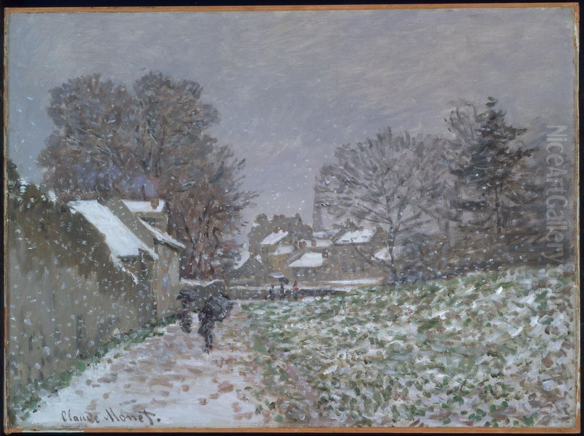 Snow at Argenteuil Oil Painting by Claude Oscar Monet