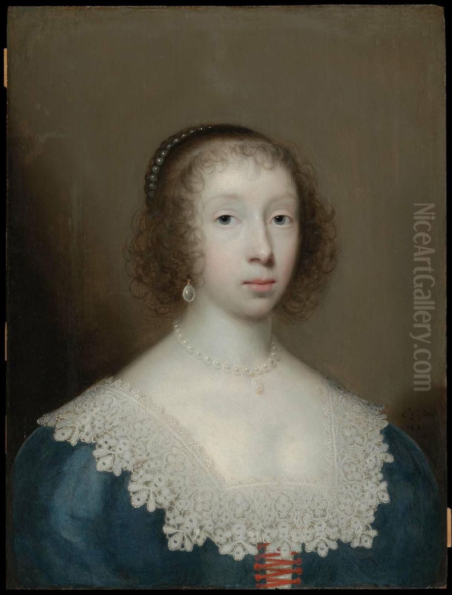 Portrait of a Woman Oil Painting by Cornelis Janssens van Ceulen