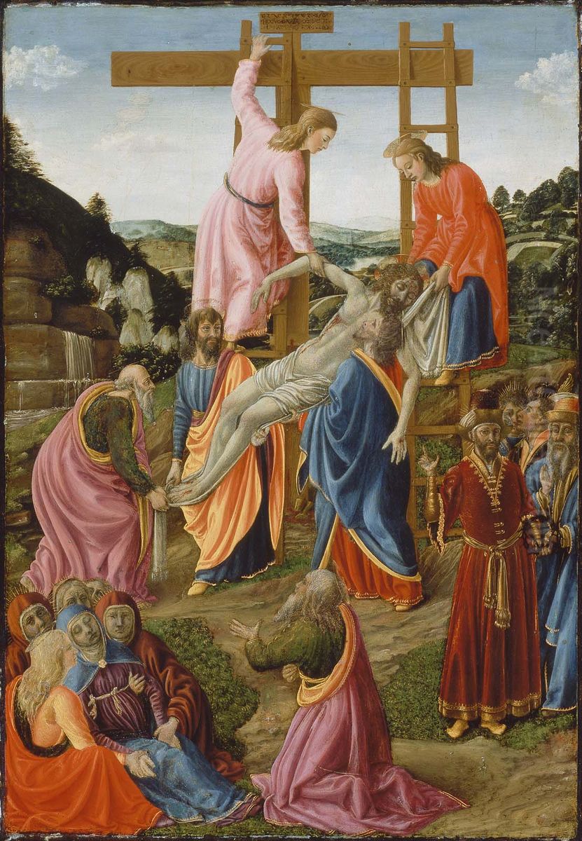 The Descent From the Cross Oil Painting by Cosimo Rosselli