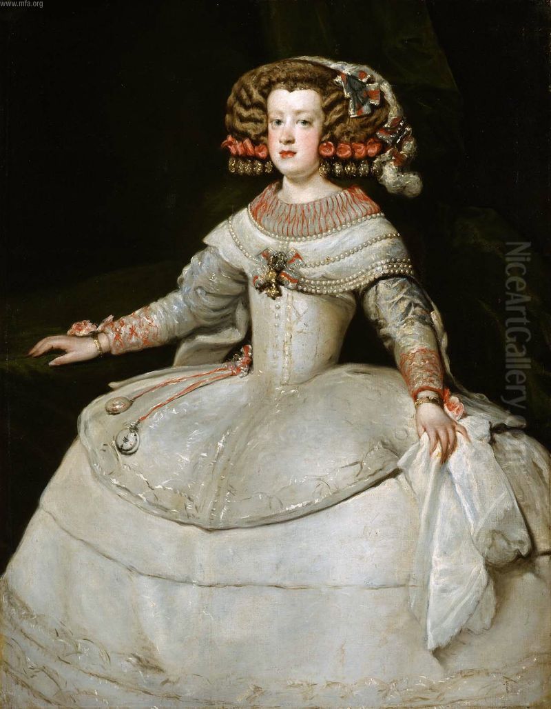 La infanta Maria Teresa de Espana Oil Painting by Diego Rodriguez de Silva y Velazquez