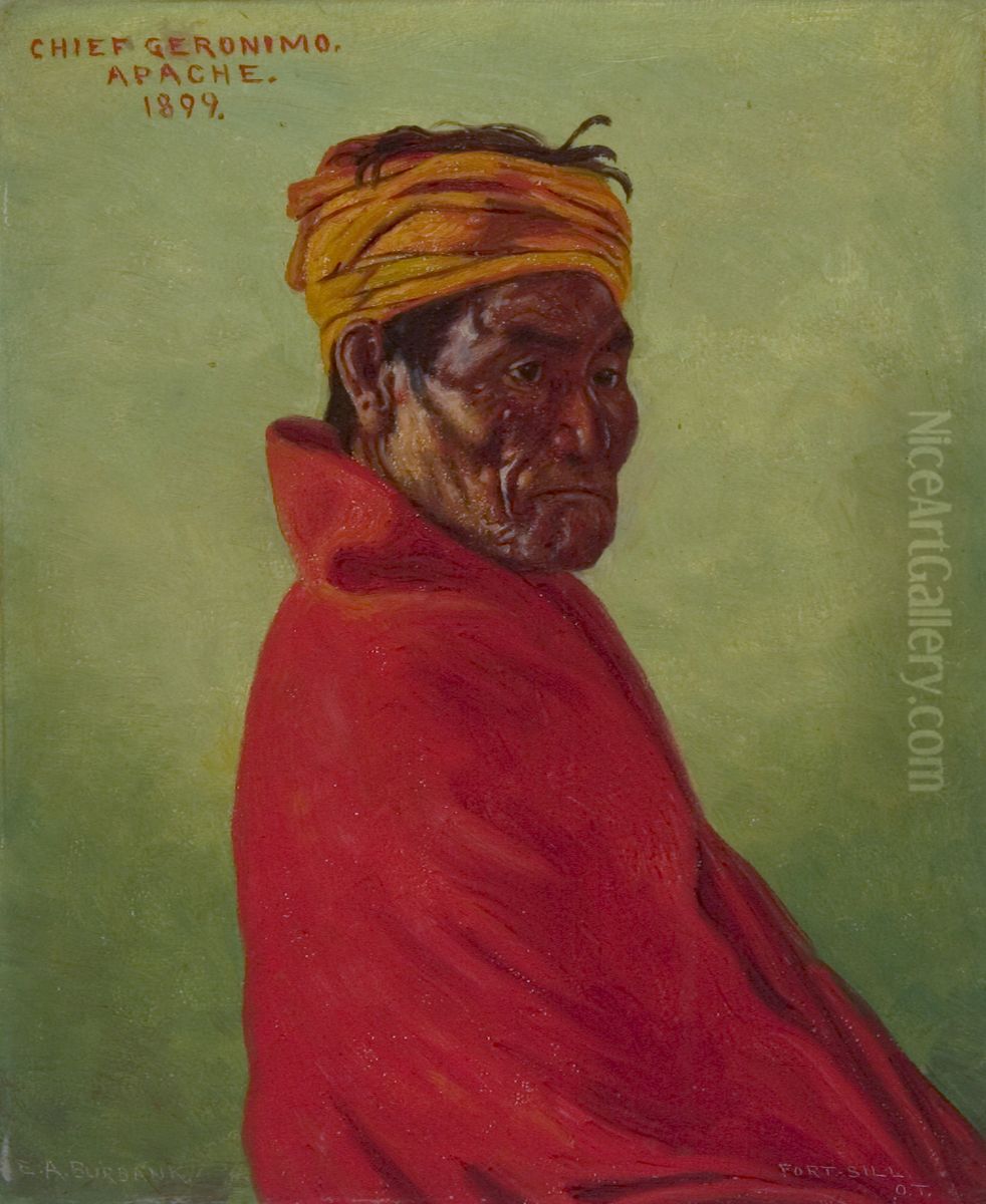 Geronimo Oil Painting by Elbridge Ayer Burbank