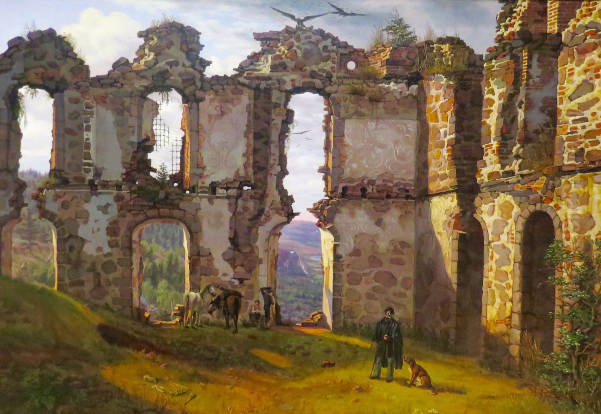 The Ruins of Brahehus near Jonkoping, Sweden, Oil Painting by Frederik Sodring
