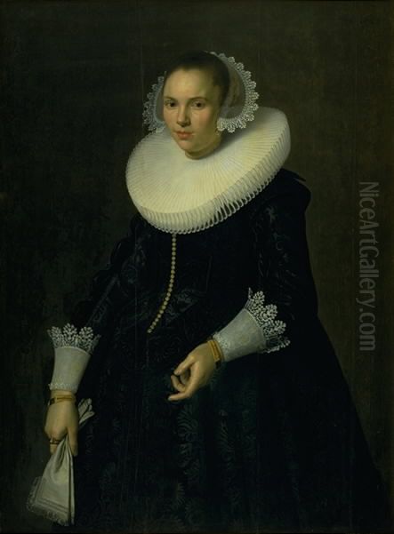 Portrait of a Lady Oil Painting by Nicolaes Eliaszoon Pickenoy