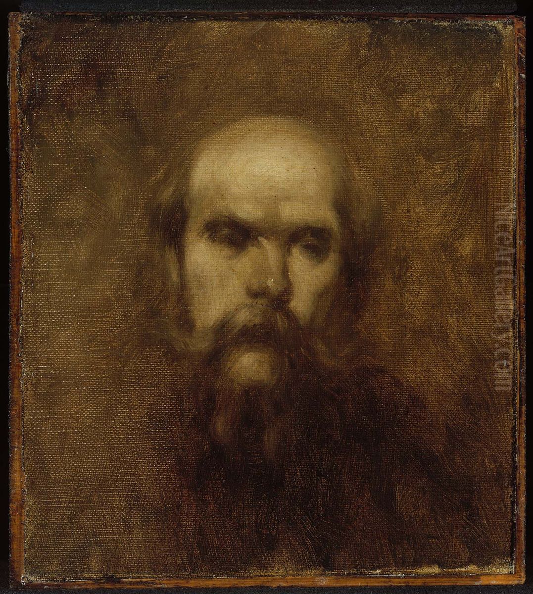 Paul Verlaine Oil Painting by Eugene Carriere