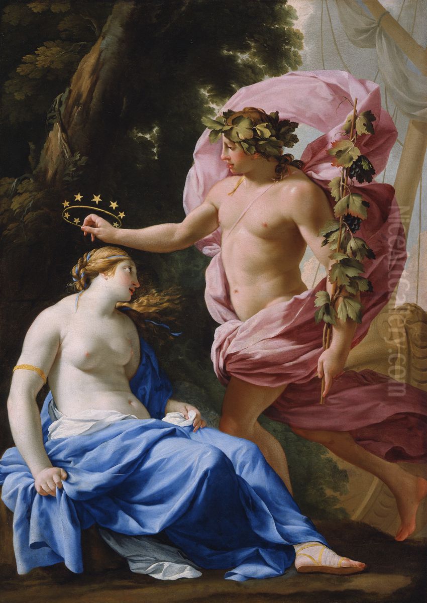 Bacchus and Ariadne Oil Painting by Eustache Le Sueur