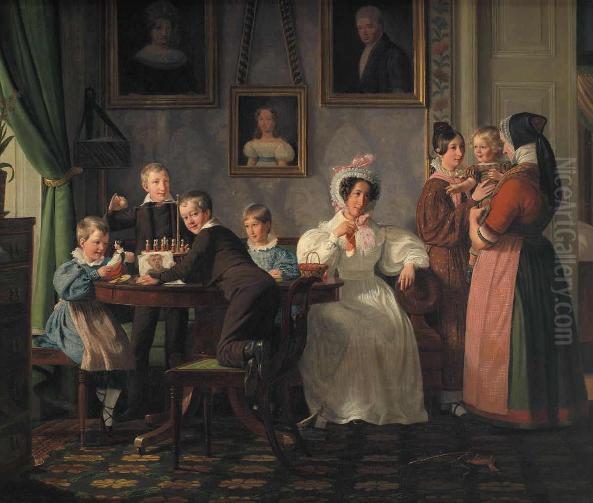 Familien Waagepetersen Oil Painting by Wilhelm Marstrand