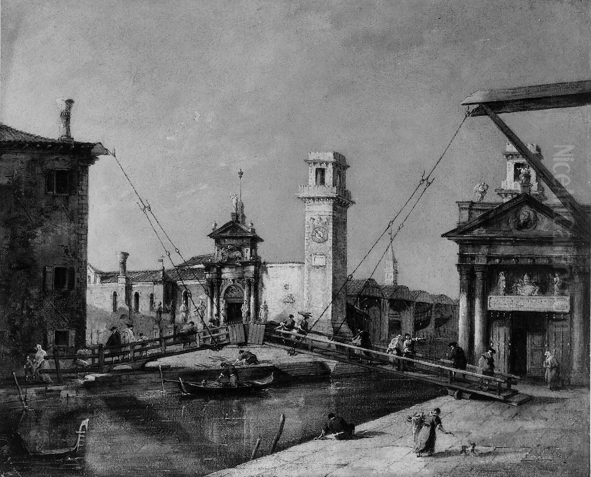 Entrance to the Arsenal, Venice Oil Painting by Francesco Guardi