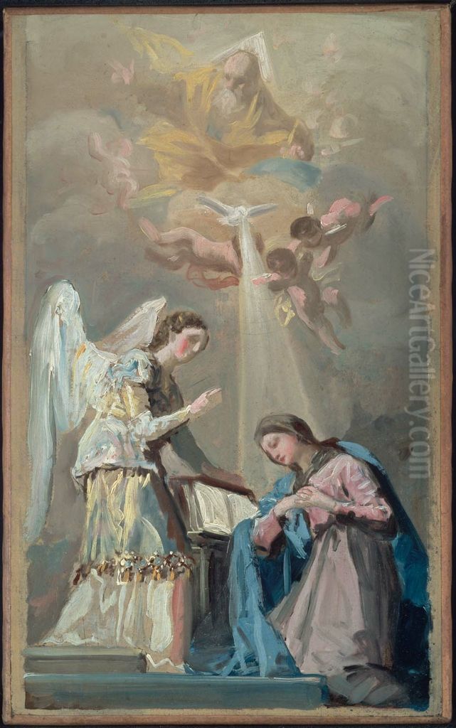 Anunciacion Oil Painting by Francisco Goya Fuendetodos