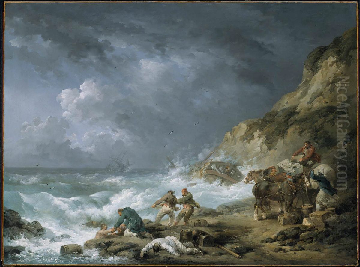 The Wreckers Oil Painting by George Morland