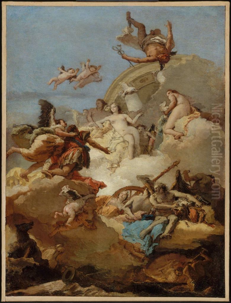 Apotheosis of Aeneas Oil Painting by Giovanni Battista Tiepolo