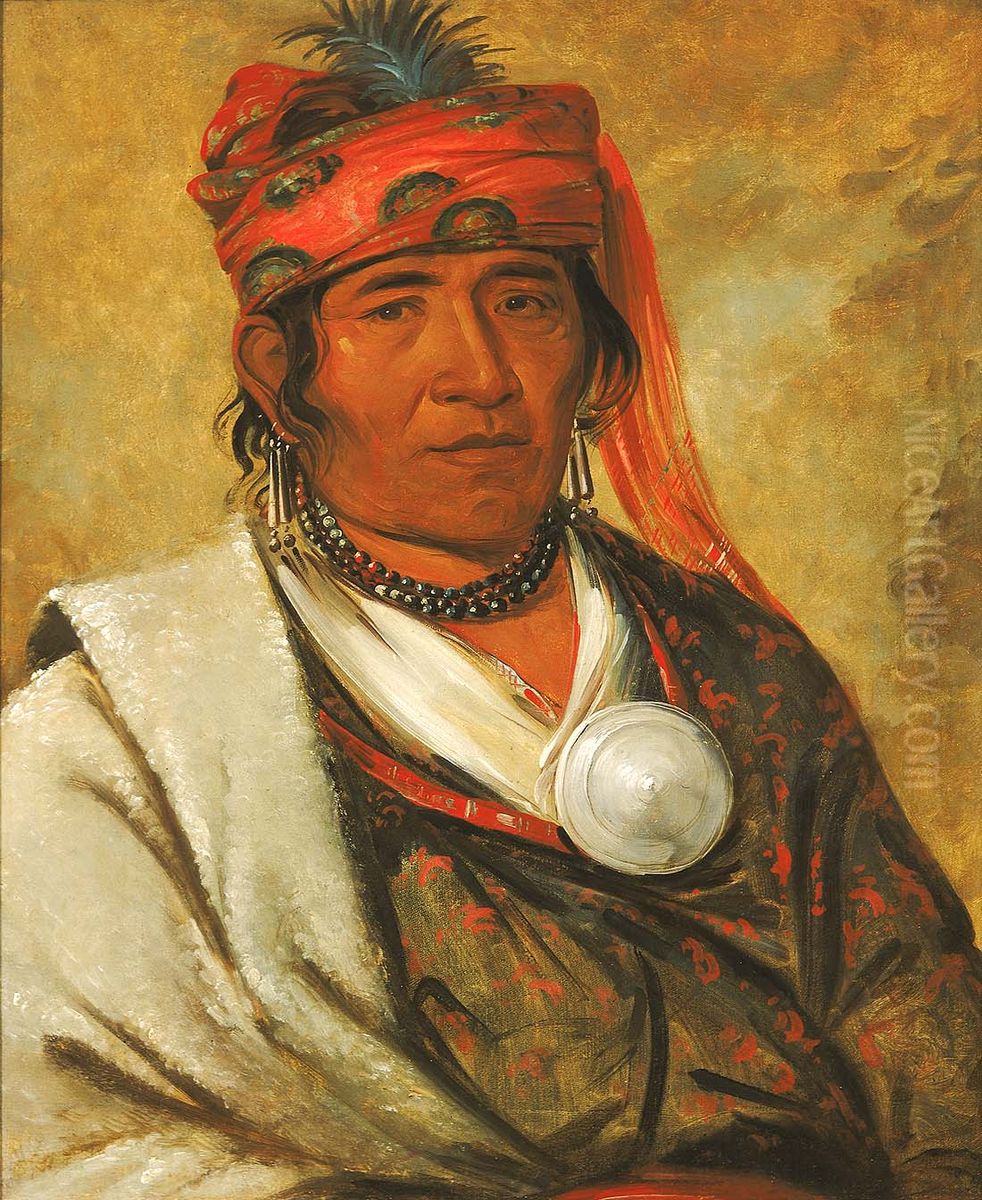 Ye-how-lo-gee, The Cloud, a Chief Oil Painting by George Catlin