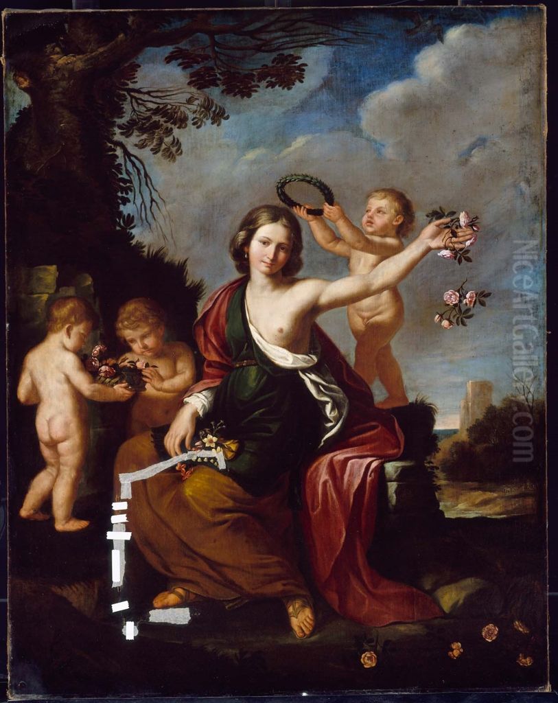 Primavera Oil Painting by Giovanni Francesco Barbieri