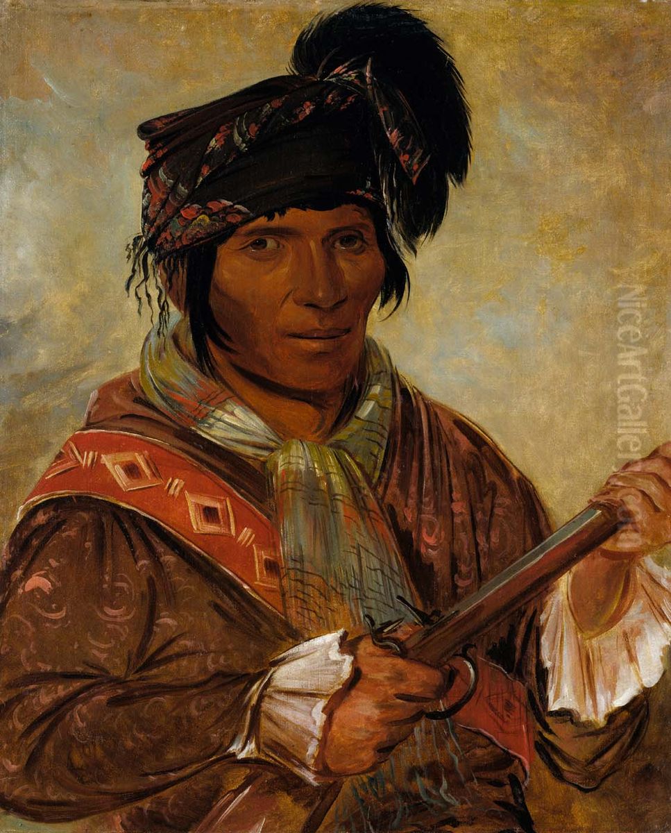 Co-ee-ha-jo, a Chief Oil Painting by George Catlin