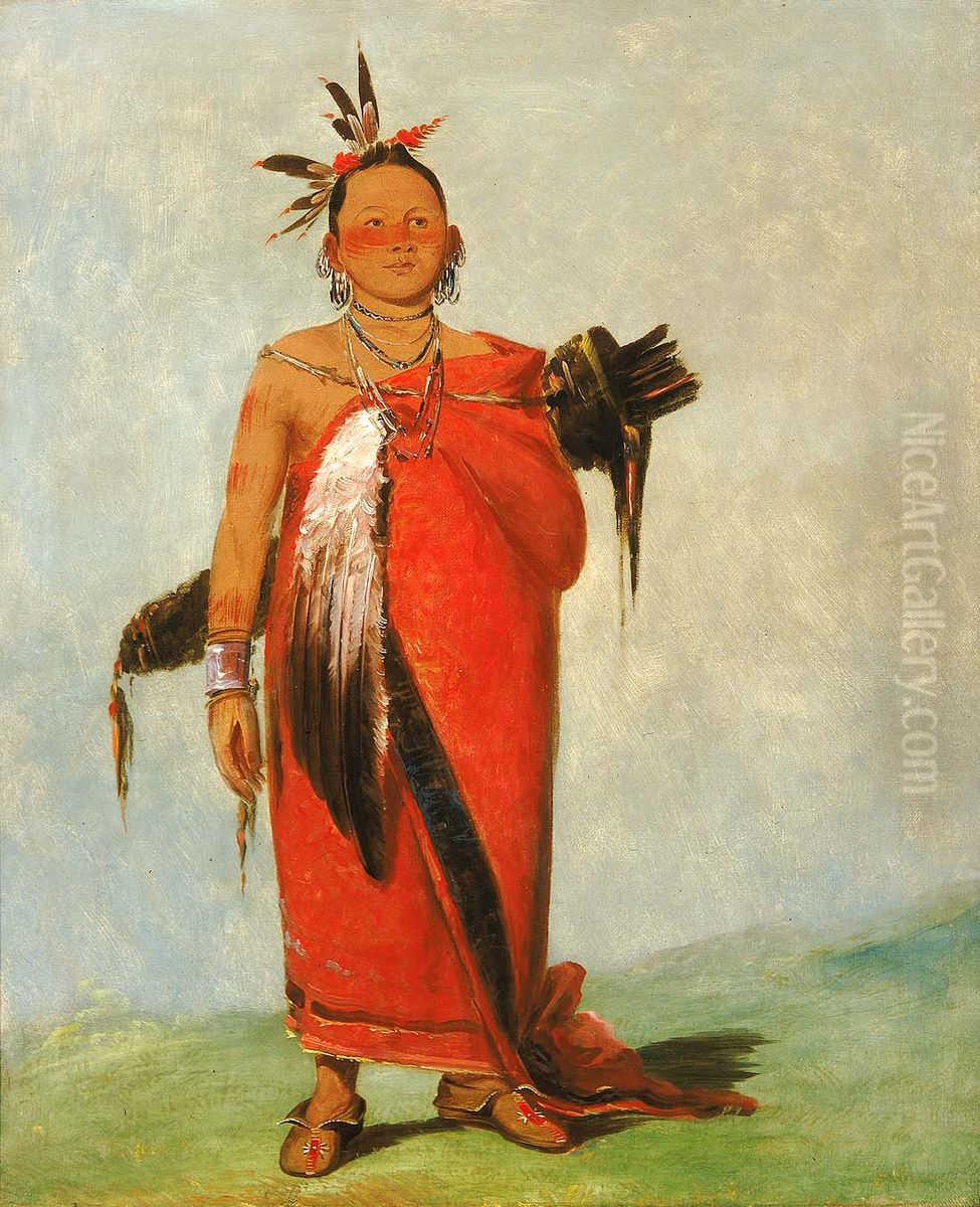 Hongs-kay-dee, Great Chief, Son of The Smoke Oil Painting by George Catlin