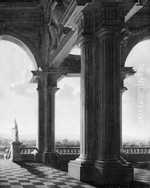 Architecture Piece Oil Painting by Daniel de Blieck