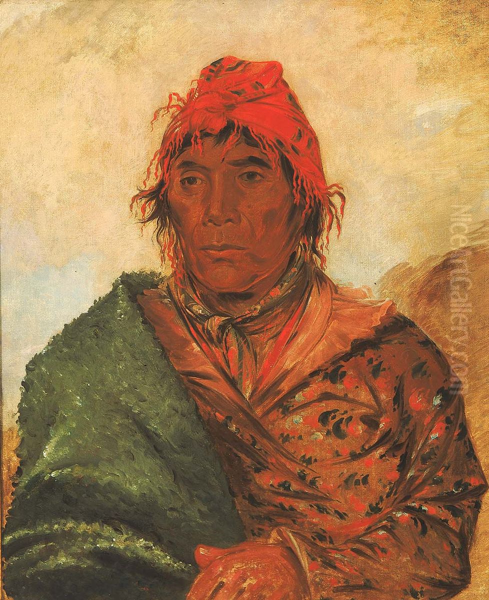 Ee-mat-la-, King Phillip, Second Chief Oil Painting by George Catlin