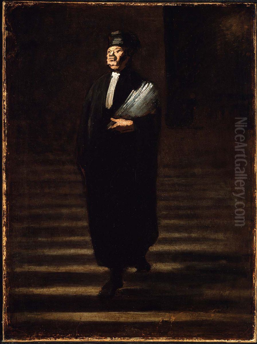 Triumphant Advocate Oil Painting by Honore Daumier