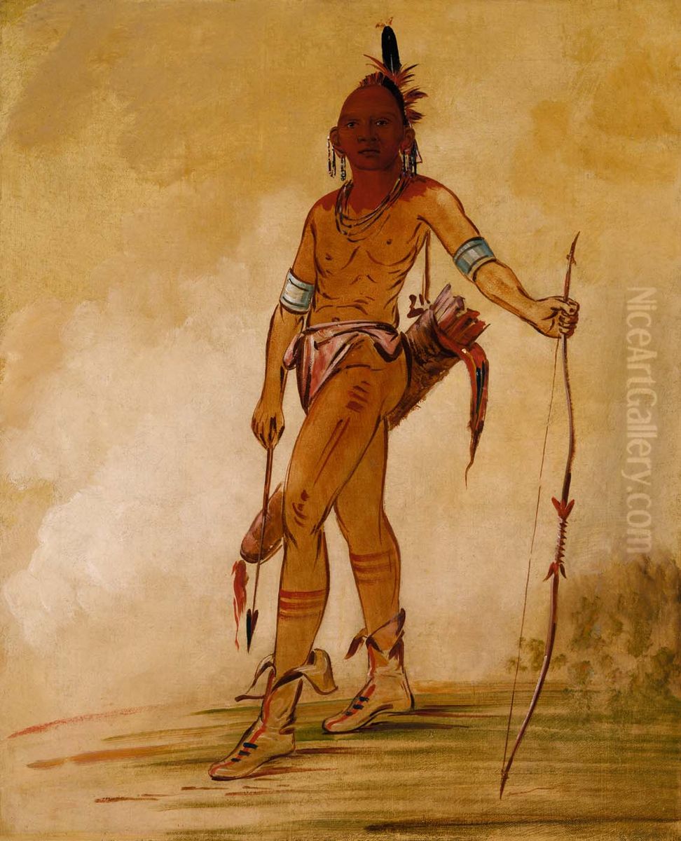 Cah-he-ga-shin-ga, Little Chief Oil Painting by George Catlin