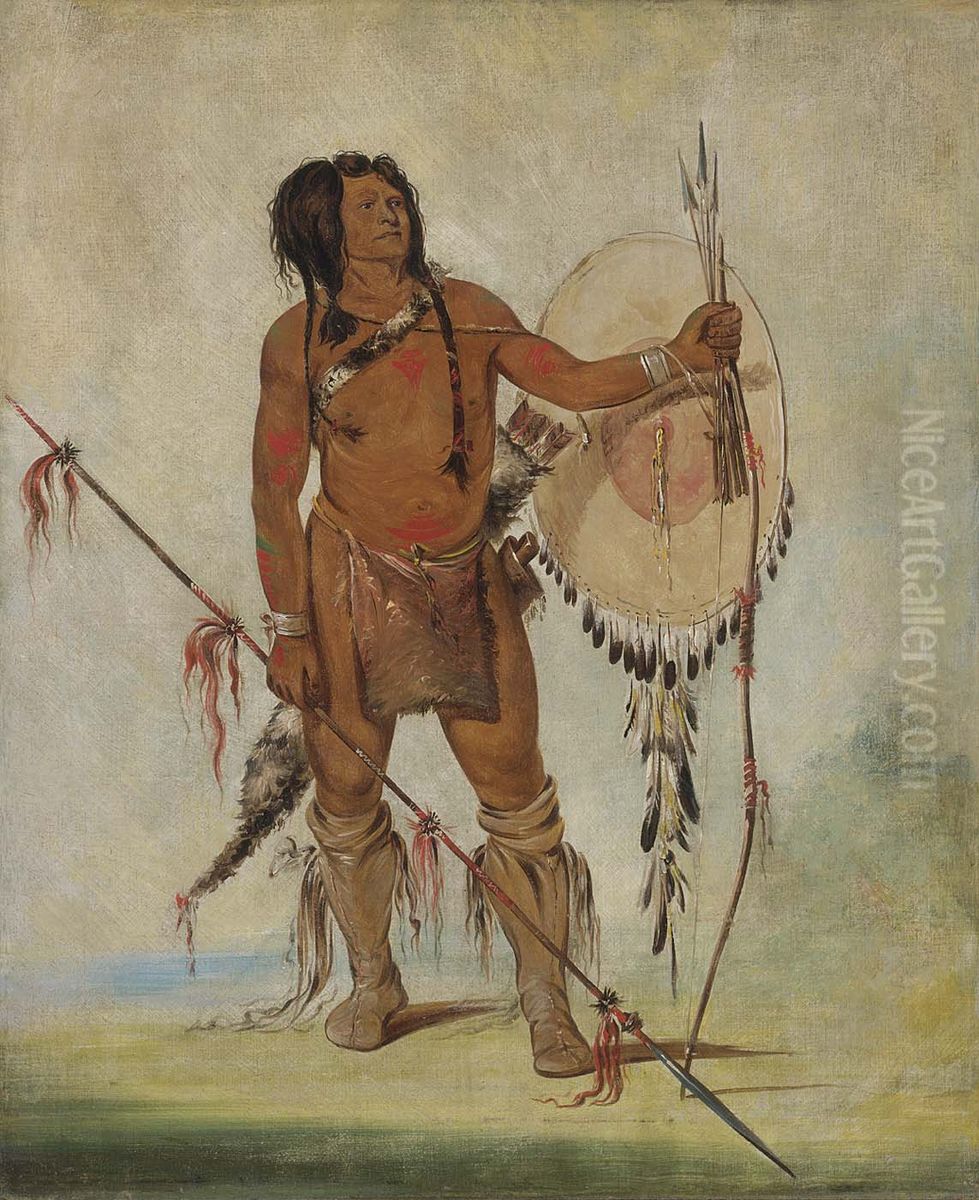 His-oo-san-chees, Little Spaniard, a Warrior Oil Painting by George Catlin