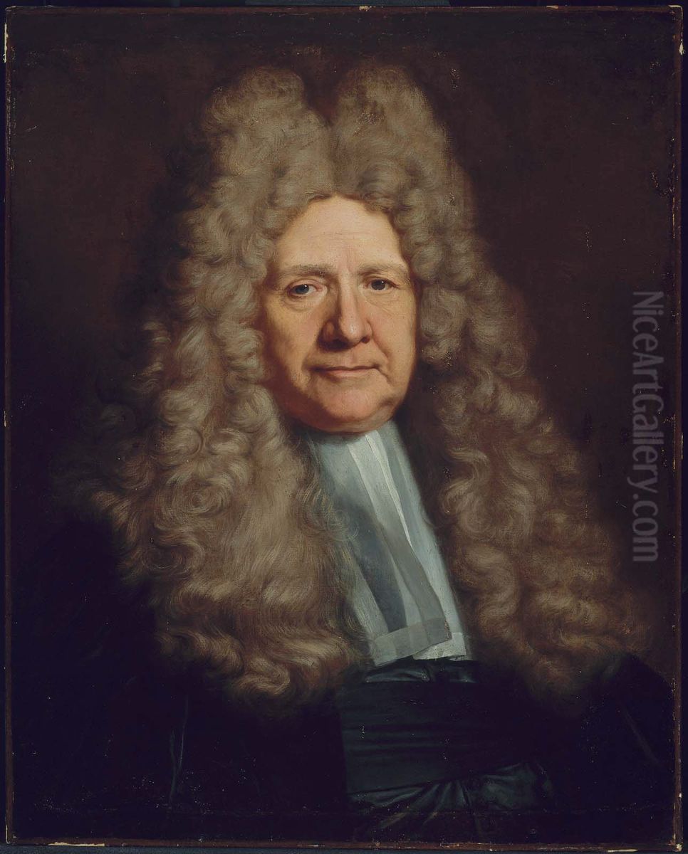 A Magistrate Oil Painting by Hyacinthe Rigaud