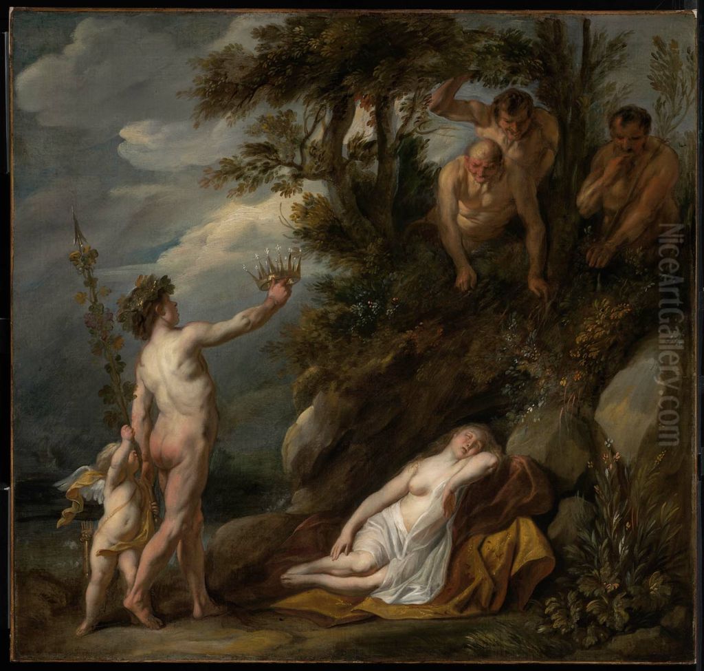 Bacchus Discovering Ariadne Oil Painting by Jacob Jordaens