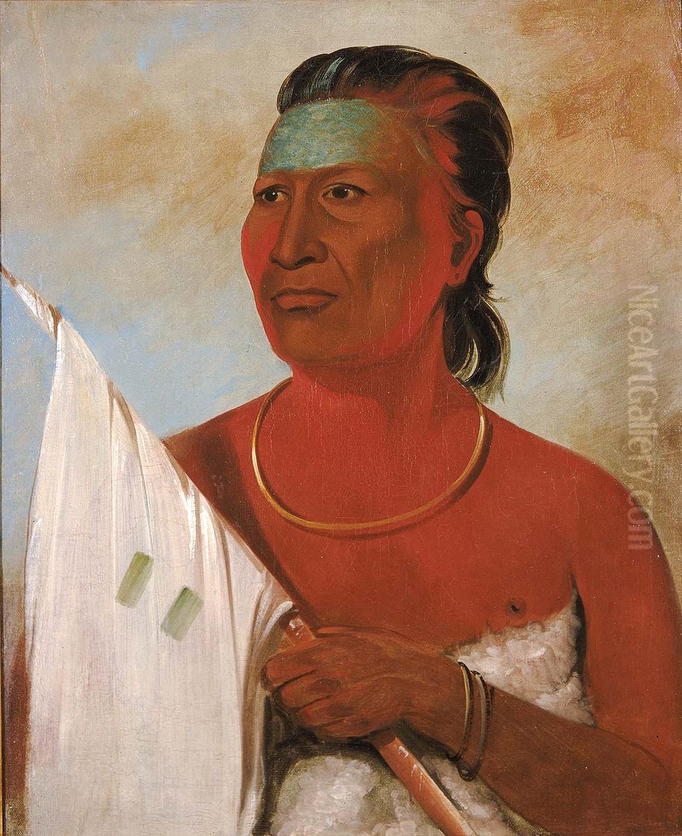 Nah-pope, Soup, adviser to Black Hawk Oil Painting by George Catlin