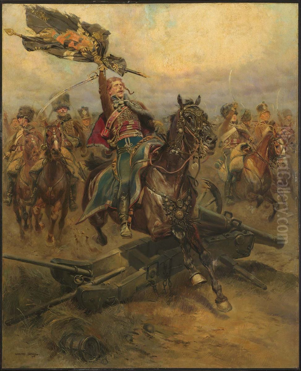 Cavalry Charge Oil Painting by Edouard Detaille
