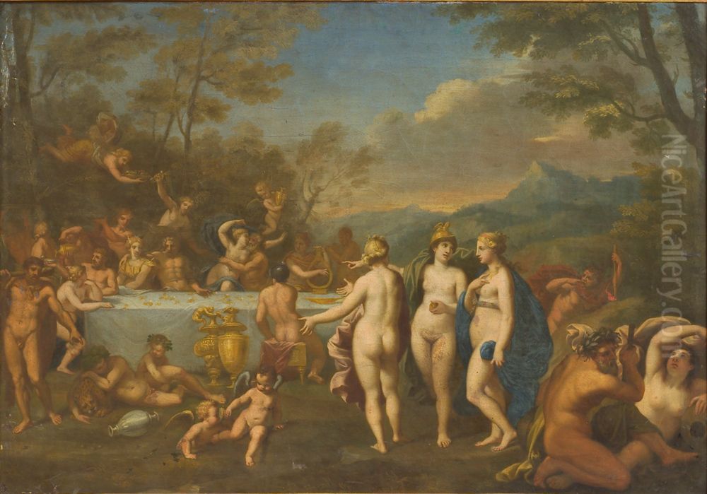 A Gathering of Gods Oil Painting by Johannes van Haensbergen