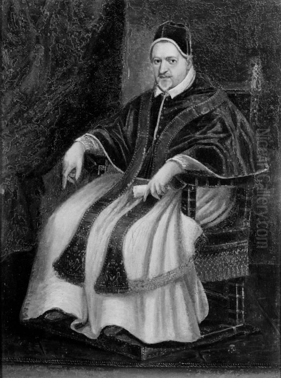 Pope Paul V Oil Painting by Domenico Zampieri (Domenichino)