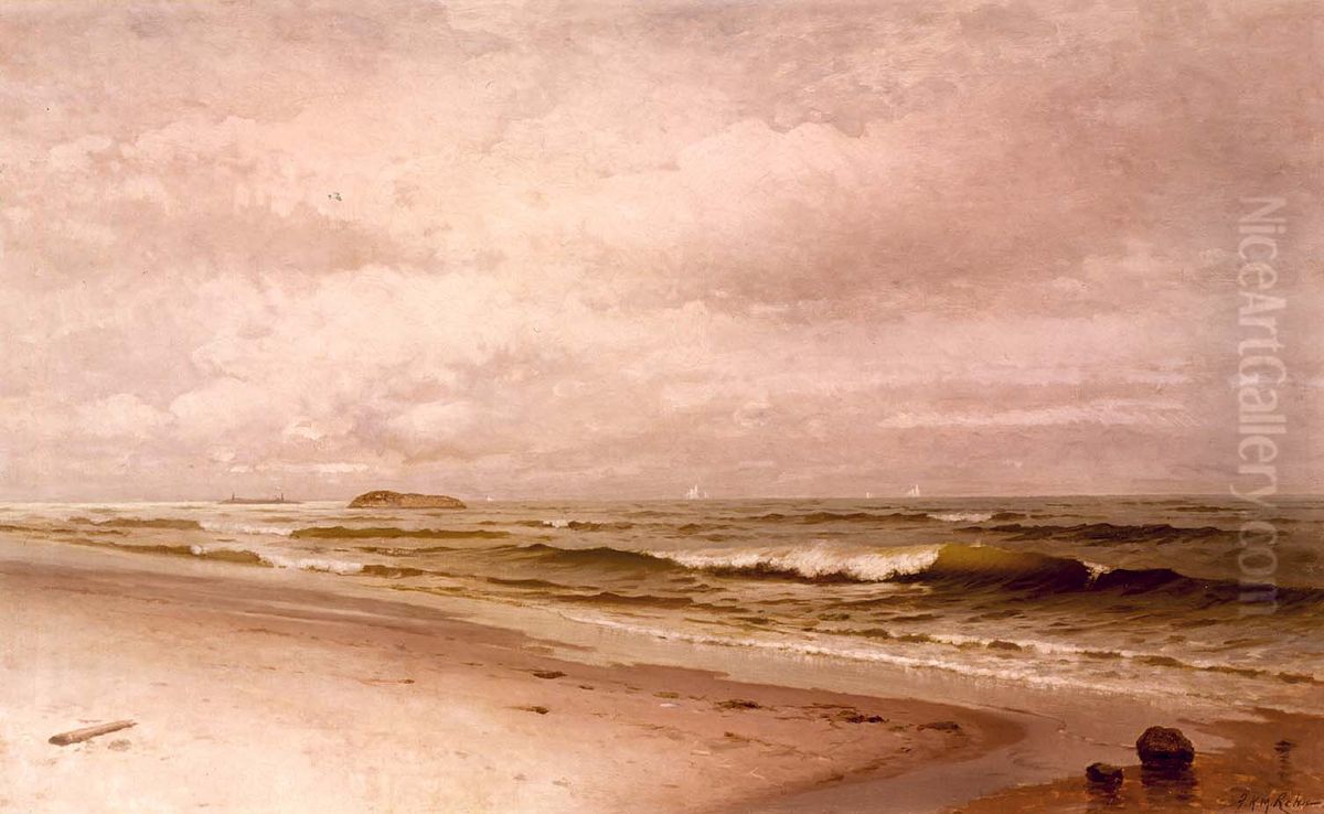 Beach of Bass Rocks, Gloucester, Massachusetts Oil Painting by Frank Knox Morton Rehn