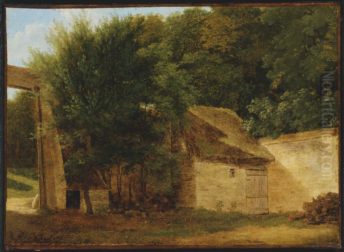 Entrance to the Park at Saint-Cloud Oil Painting by Jean-Victor Bertin