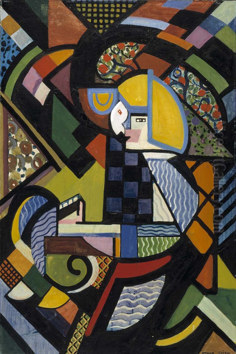 Daughter in a Rocker Oil Painting by Henry Lyman Sayen