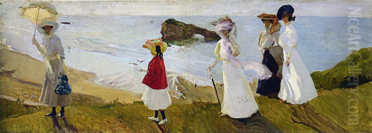 Paseo del faro Oil Painting by Joaquin Sorolla