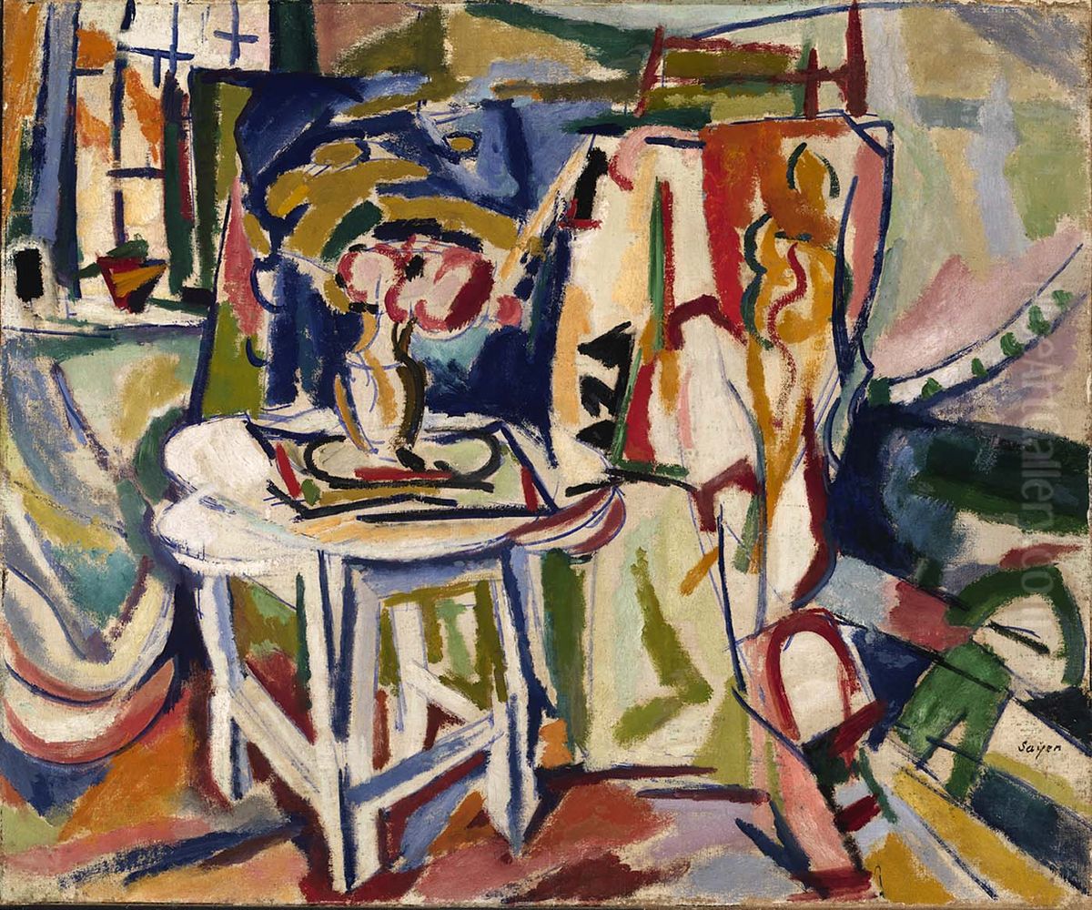 Interior Oil Painting by Henry Lyman Sayen