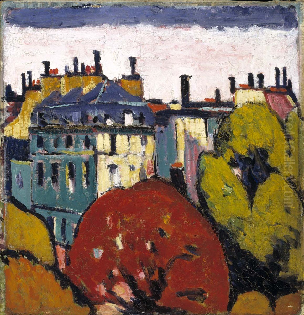 Landscape, Paris Oil Painting by Henry Lyman Sayen