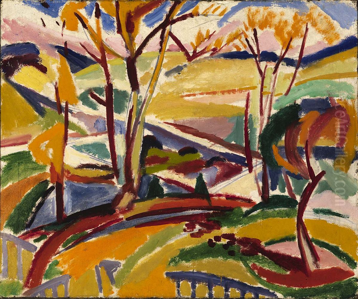 Valley Falls I Oil Painting by Henry Lyman Sayen