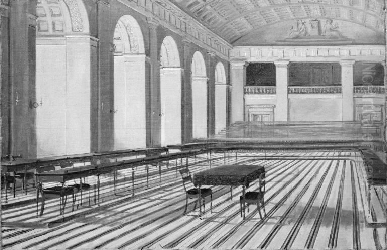 Interiorstudie Oil Painting by Constantin Hansen