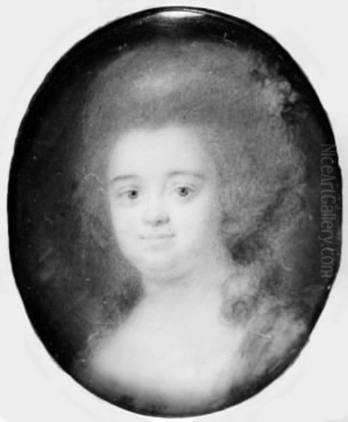 Portraet af Kammerherreinde Johanne de Svanenskjold f. Neergaard Oil Painting by Cornelius Hoeyer