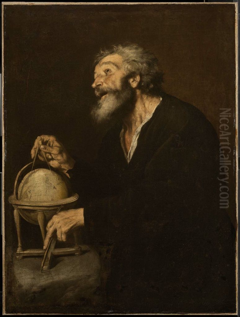 The Geographer Oil Painting by Jusepe de Ribera