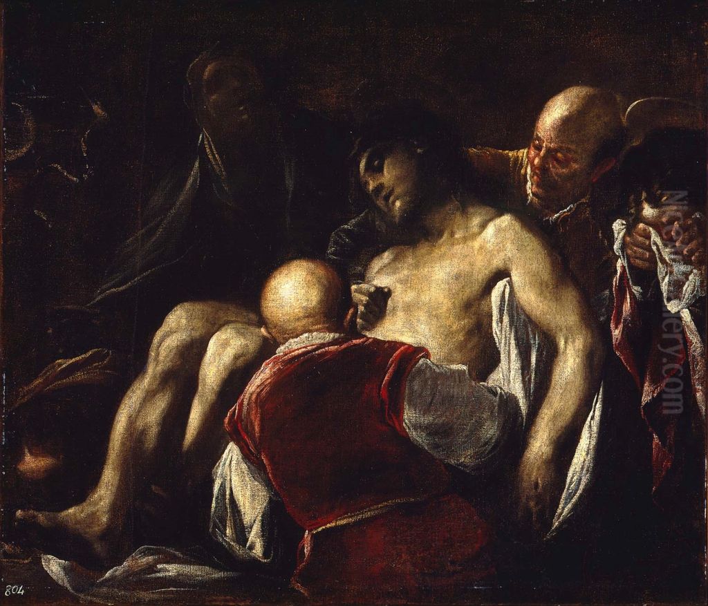 The Entombment of Christ Oil Painting by Luca Giordano