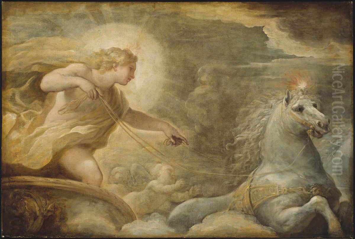 Apollo in his Chariot Oil Painting by Luca Giordano