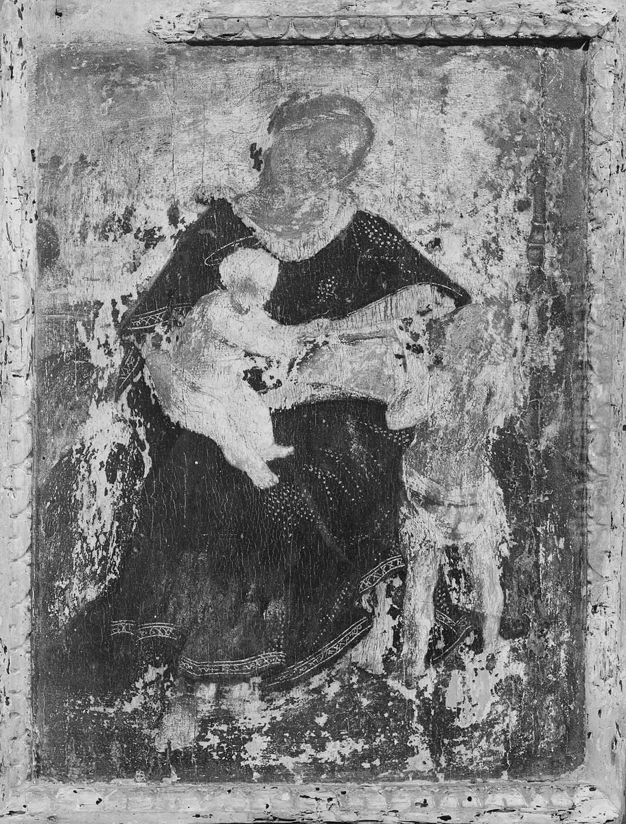 Virgin and Child and the Infant Saint John the Baptist Oil Painting by Luca Signorelli