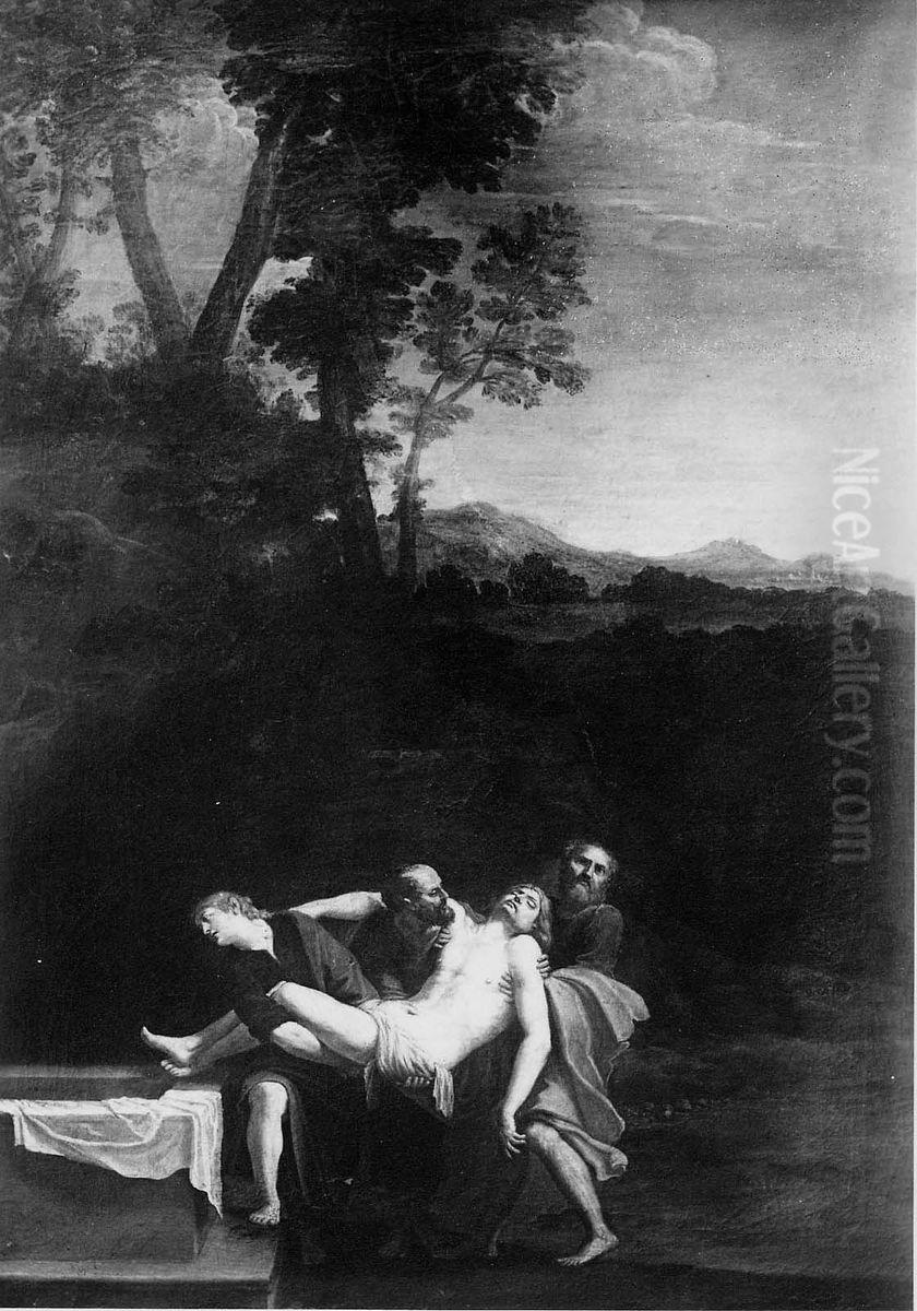 The Entombment of Christ Oil Painting by Lucio Massari