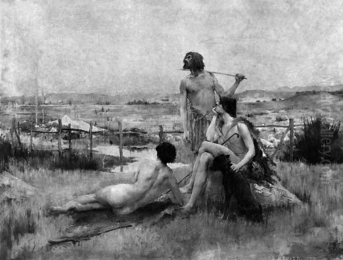 Ancient Astronomers Oil Painting by Emile-Rene Menard