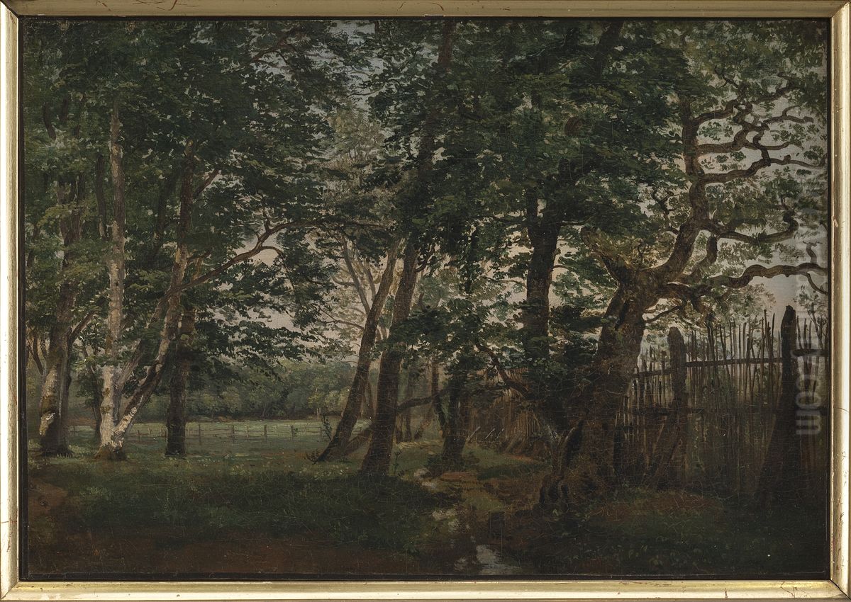 The Deer Park North of Copenhagen Oil Painting by Dankvart Dreyer