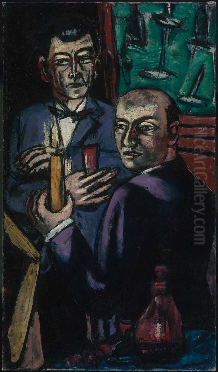 Double Portrait Oil Painting by Max Beckmann