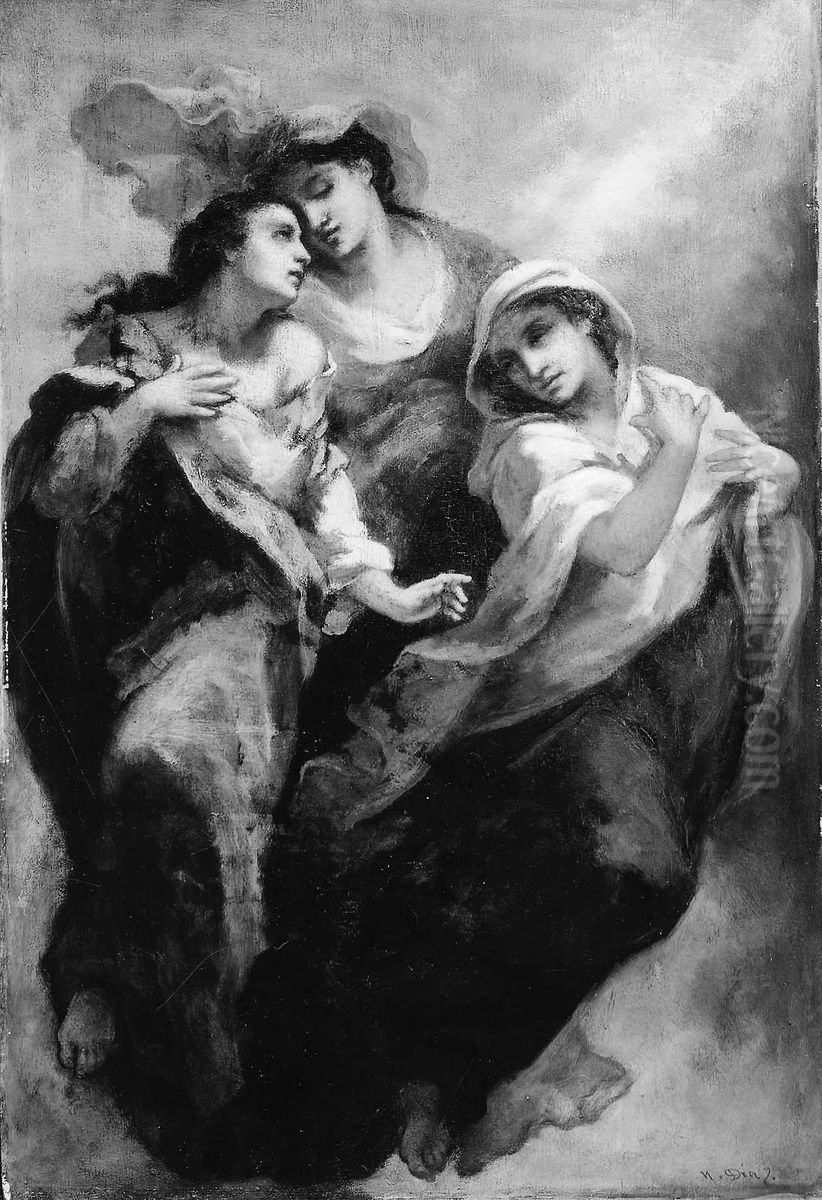 Three Women Oil Painting by Narcisse Virgilio Diaz