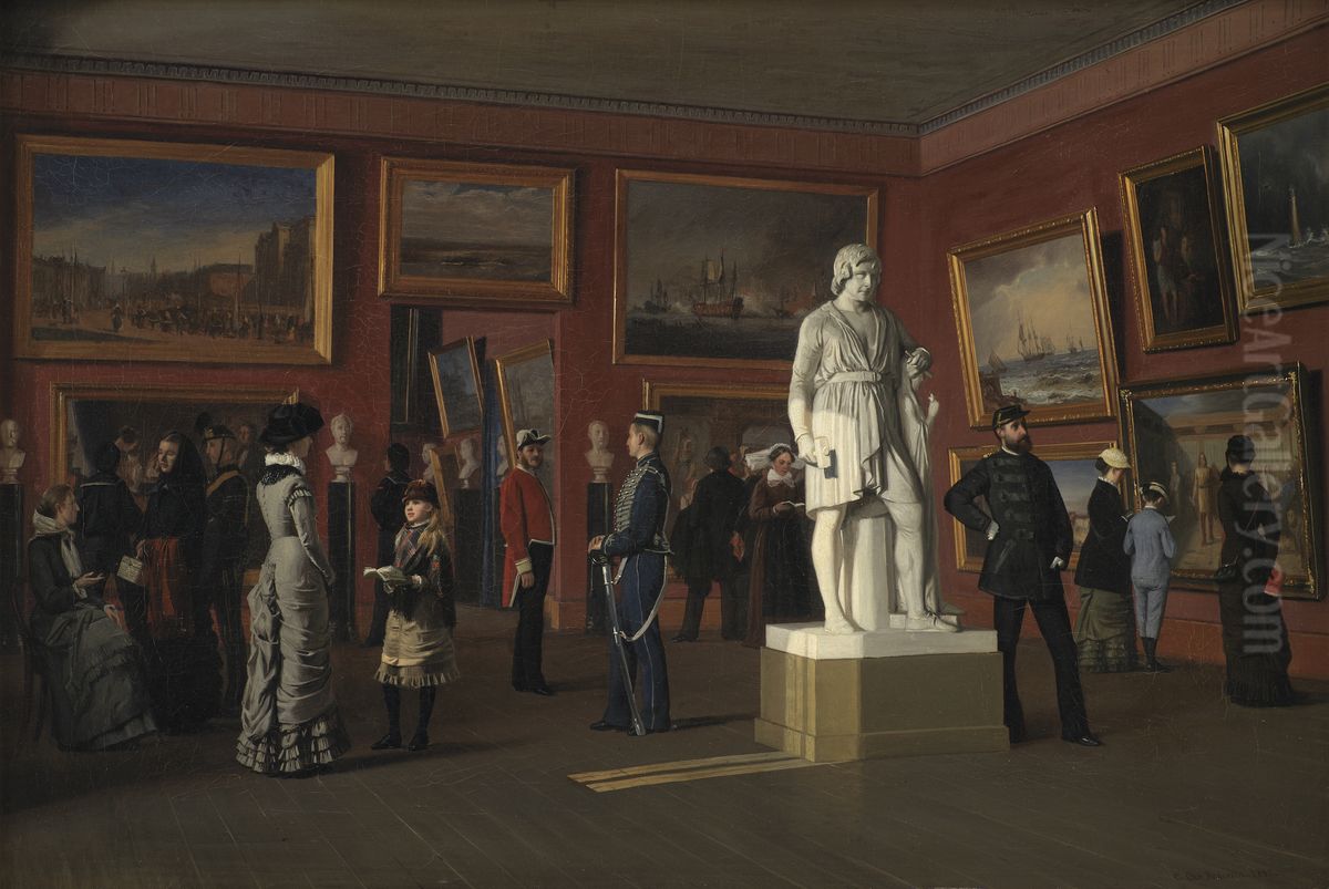 Fra Den Kongelige Malerisamling pa Christiansborg Slot. Oil Painting by Carl Christian Andersen