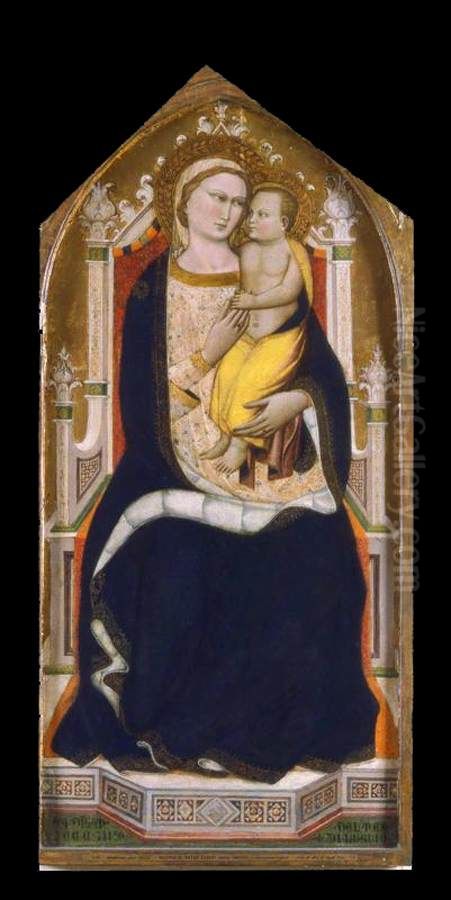 Virgin and Child Enthroned Oil Painting by Niccolo di Pietro Gerini